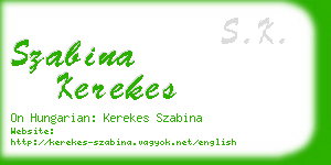 szabina kerekes business card